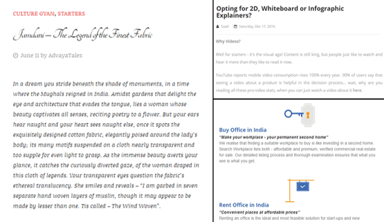 Content writing - business, humorous, satirical - it is all covered here